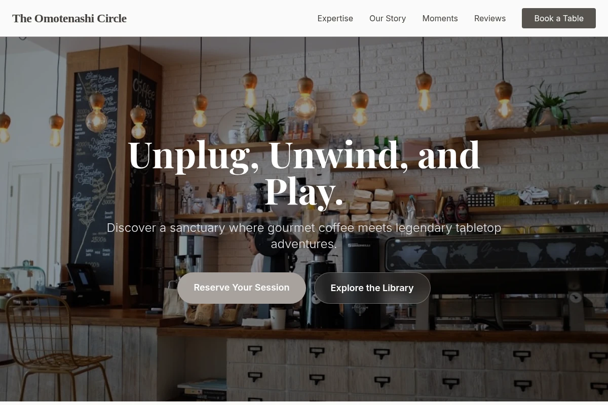 Tabletop Cafe